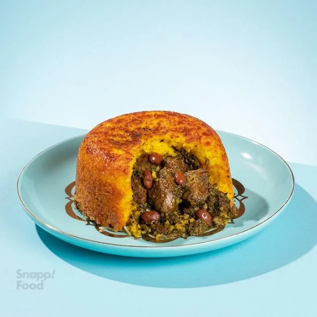 ته چین قورمه سبزی