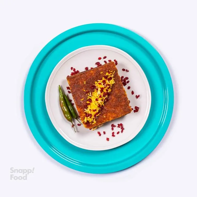 ته چین گوشت و بادمجان