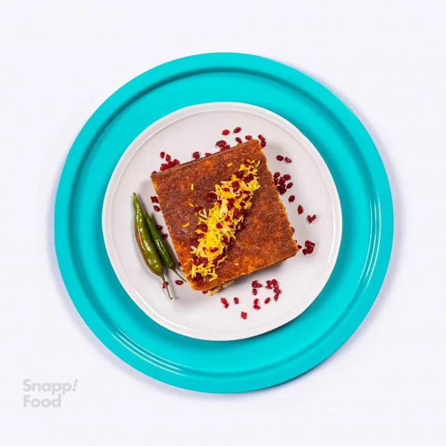 ته چین گوشت و بادمجان