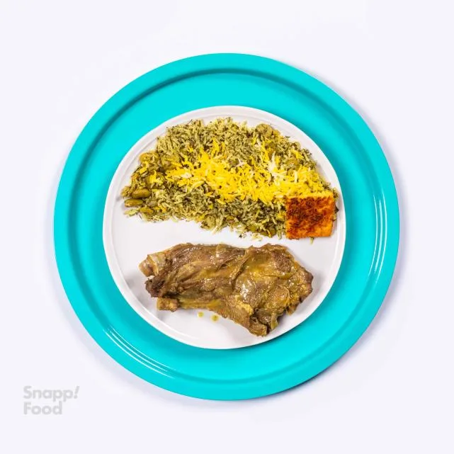 باقالی پلو با گردن بره