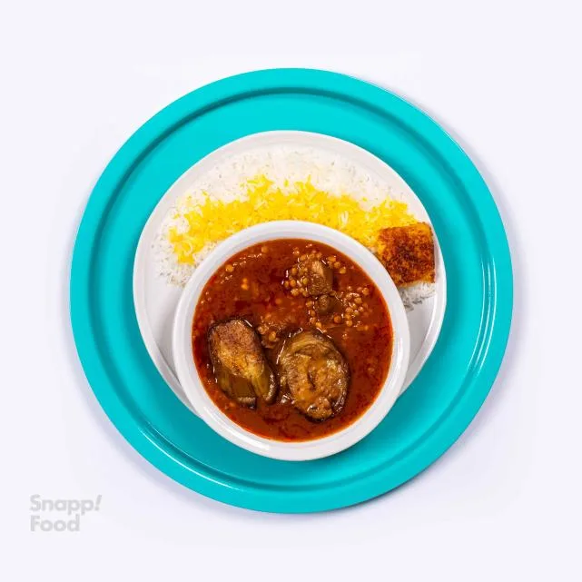چلو خورشت قیمه بادمجان