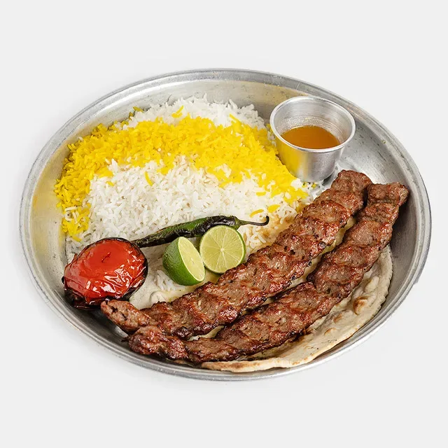 چلو کباب کوبیده انگشتی