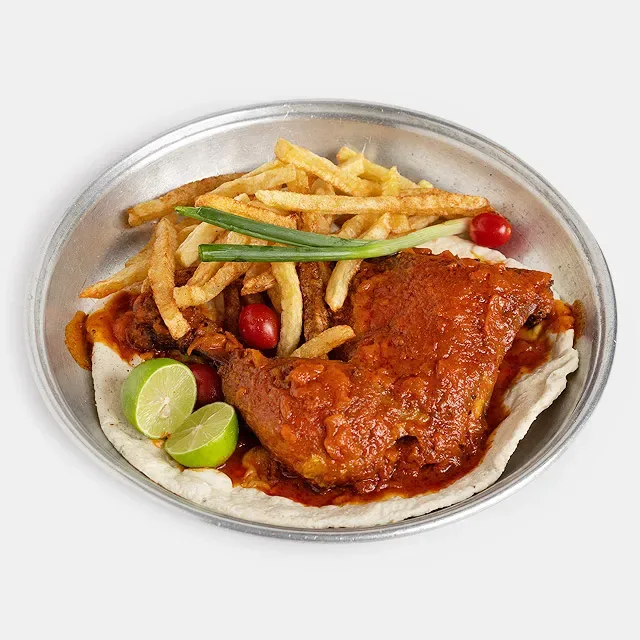 خوراک مرغ با نون