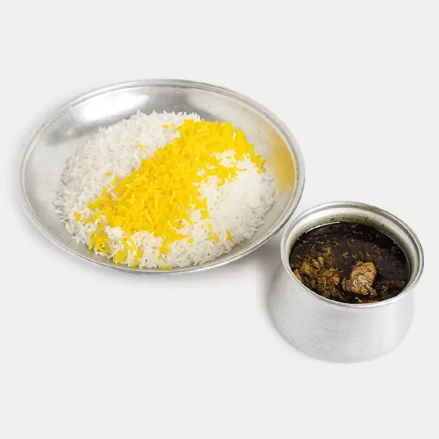 چلو خورشت قرمه سبزی