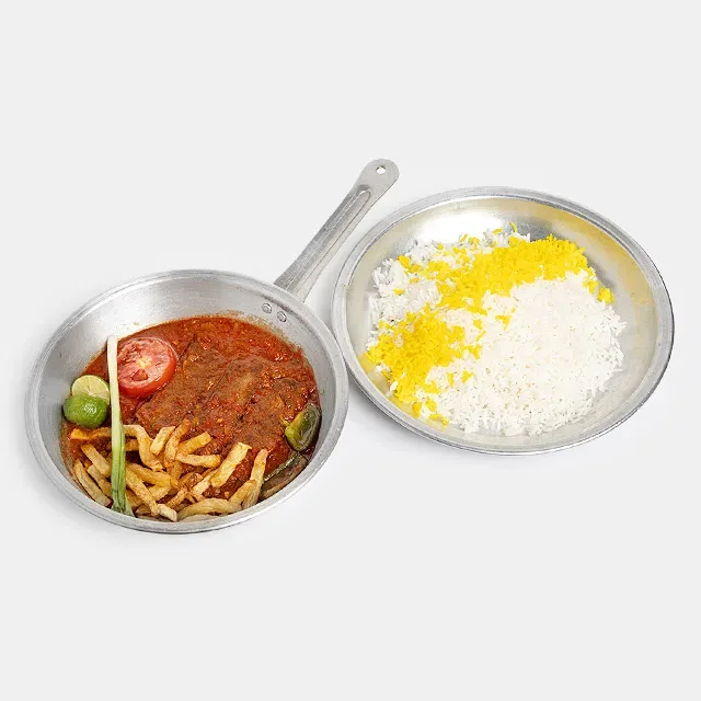 چلو تاوا کباب گیاهی