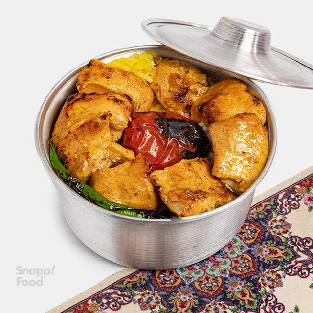 چلو جوجه کباب مخصوص یک سیخ