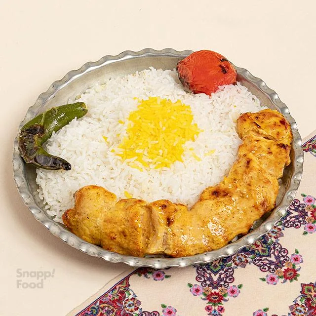 چلو جوجه کباب نقلی یک سیخ