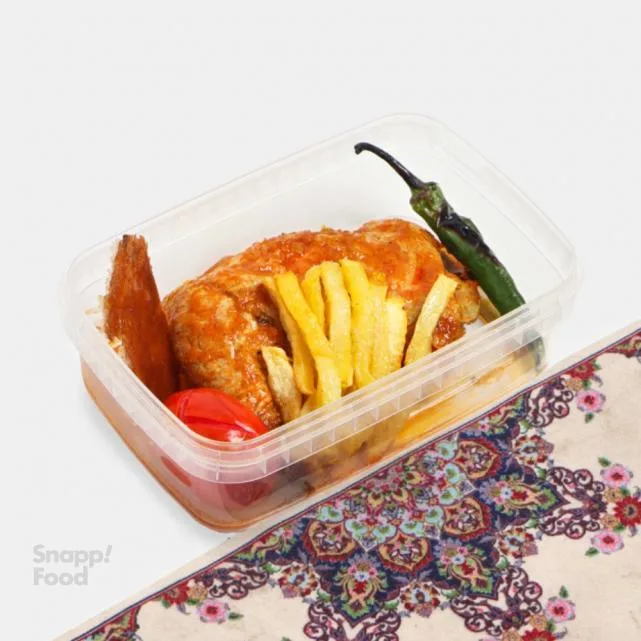 خوراک مرغ سرخ شده ران