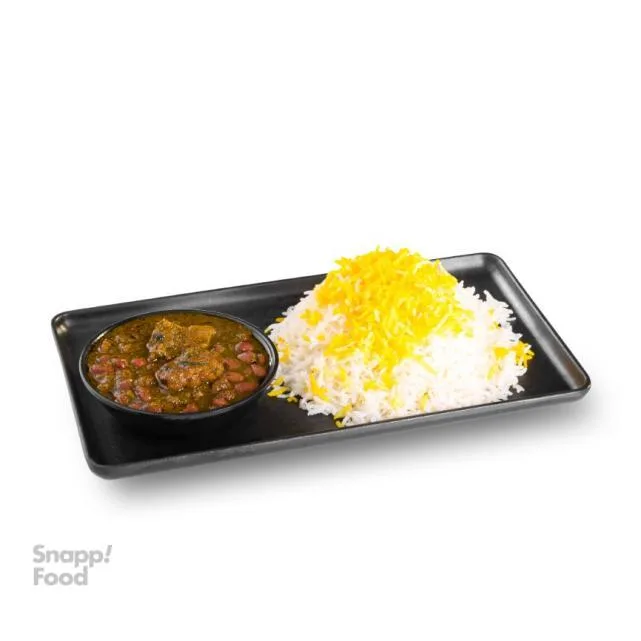 چلو خورشت قورمه سبزی اکو چلو خورشت قورمه سبزی اکو
