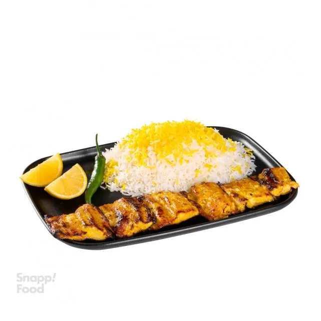 چلو ماهی قزل آلا کبابی