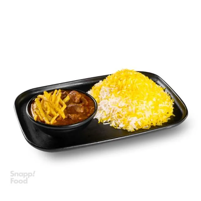 چلوخورشت قیمه سیب زمینی چلوخورشت قیمه سیب زمینی