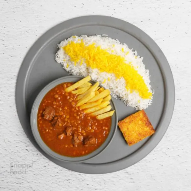 چلو خورش قیمه سیب زمینی اکو چلو خورش قیمه سیب زمینی اکو
