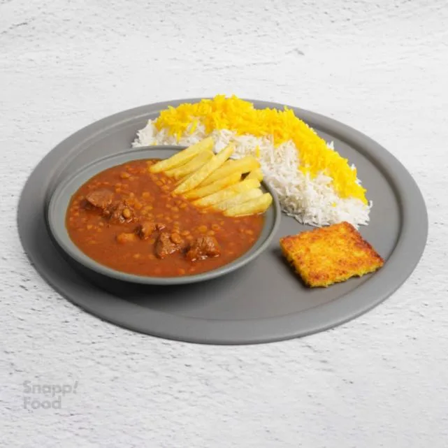 چلو خورشت قیمه سیب زمینی ویژه