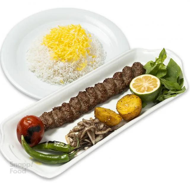 چلوکباب لقمه رفتاری تک سیخ