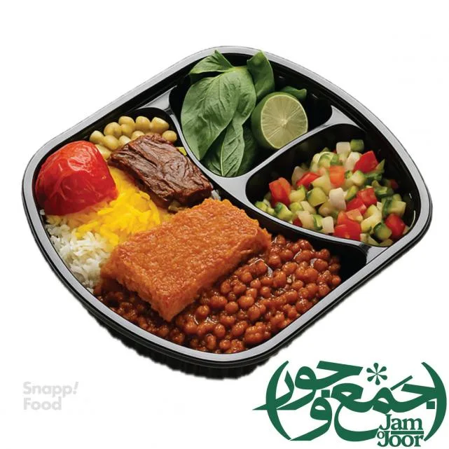 چلوخورشت قیمه بادمجان جمع و جور