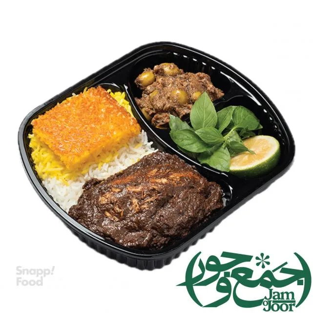 چلو خورشت فسنجان جمع و جور