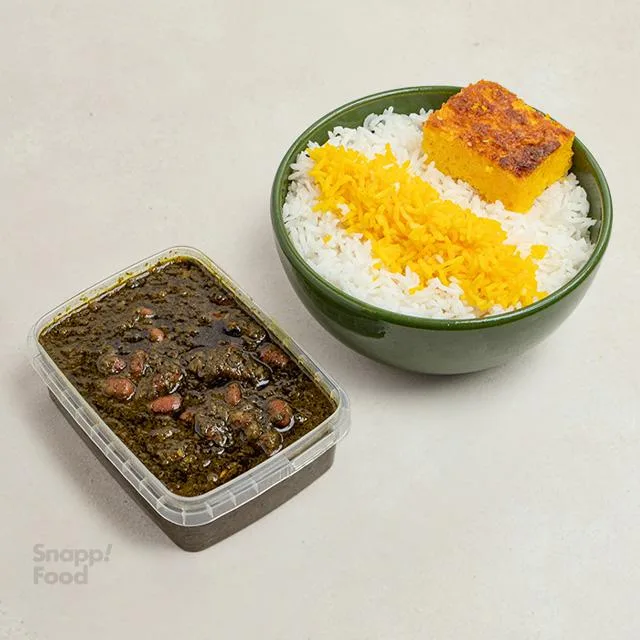 چلو خورشت قرمه سبزی