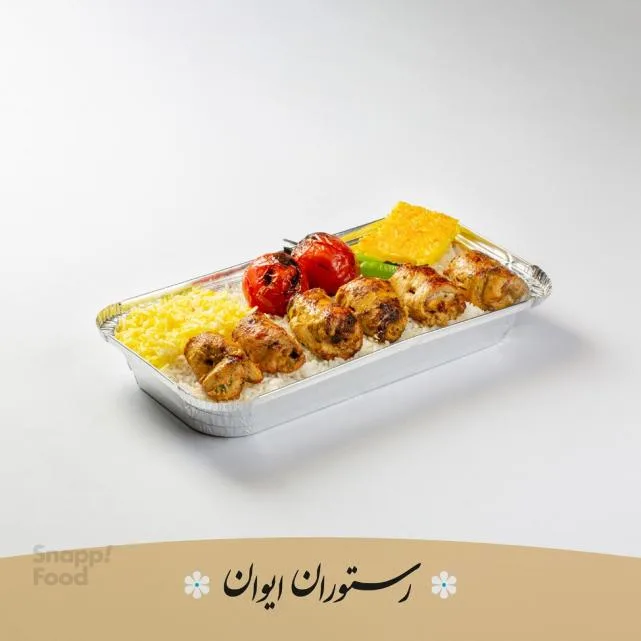چلو جوجه کباب تند رولی برنج ایرانی