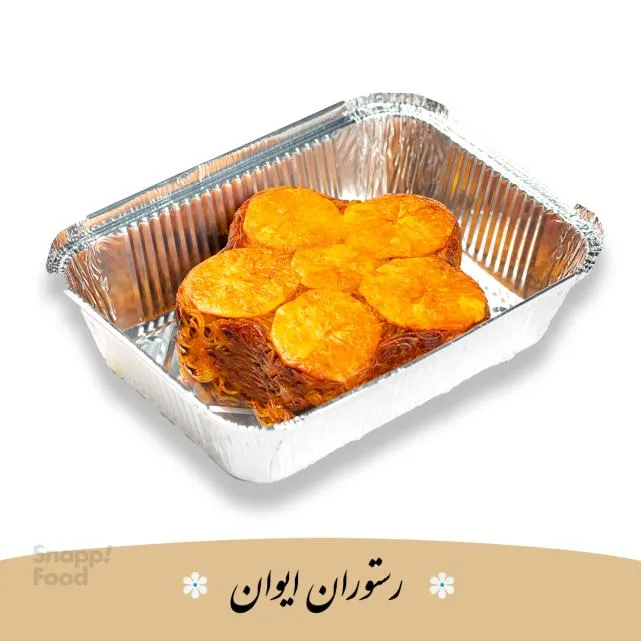 ماکارونی با ته دیگ سیب زمینی
