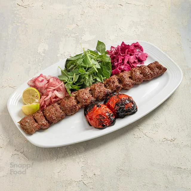 خوراک کباب لقمه زعفرانی
