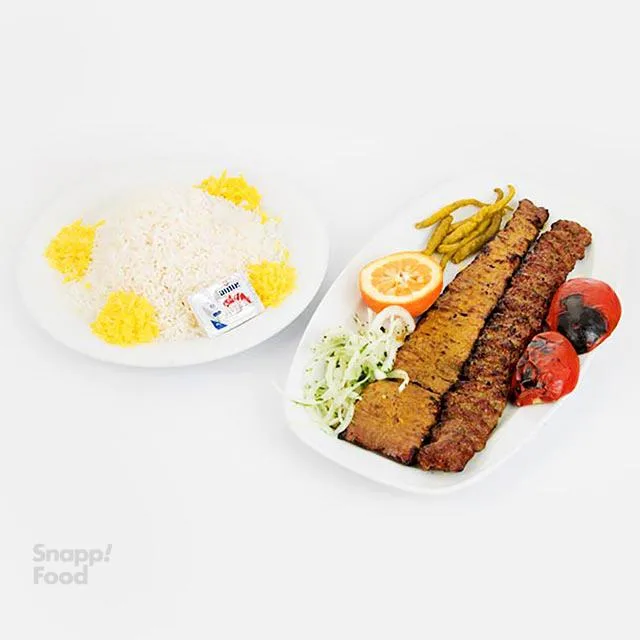 چلو کباب سلطانی مخصوص راسته گوسفندی