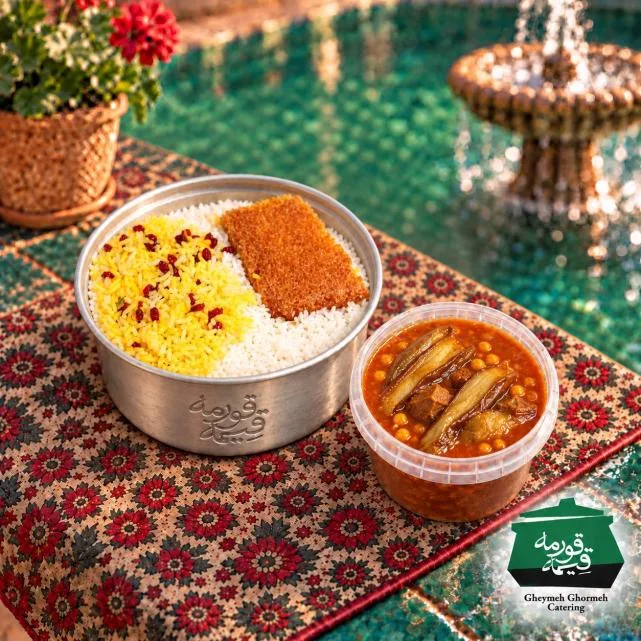 چلو خورشت قیمه بادمجان قابلمه