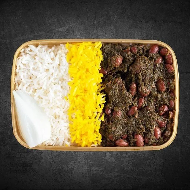 چلو خورشت قرمه سبزی از چلوپز