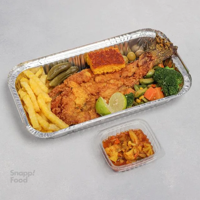 خوراک ماهی سرخ شده خوراک ماهی سرخ شده
