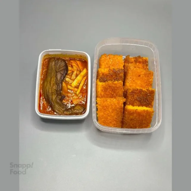 ته چین قیمه سیب زمینی بادمجان
