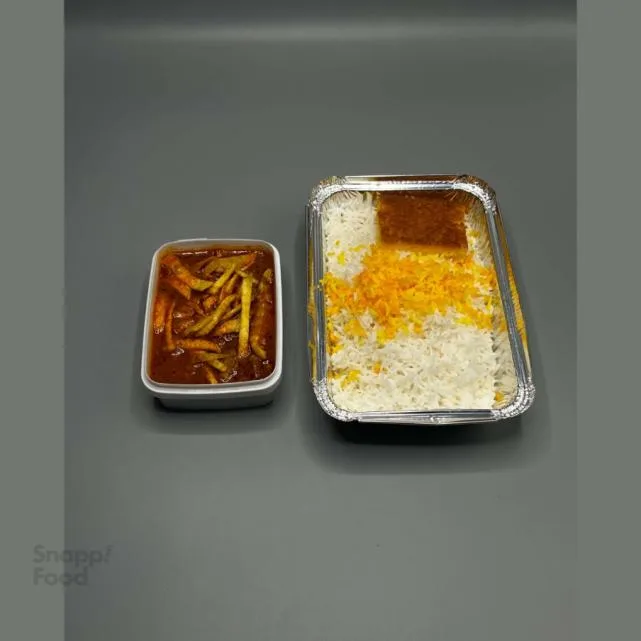 چلو خورشت قیمه سیب زمینی چلو خورشت قیمه سیب زمینی