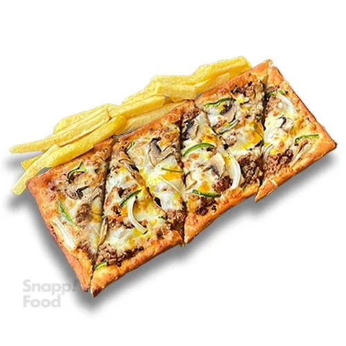 پیتزا فیتکس گوشت و قارچ 10*23 سانتی متری