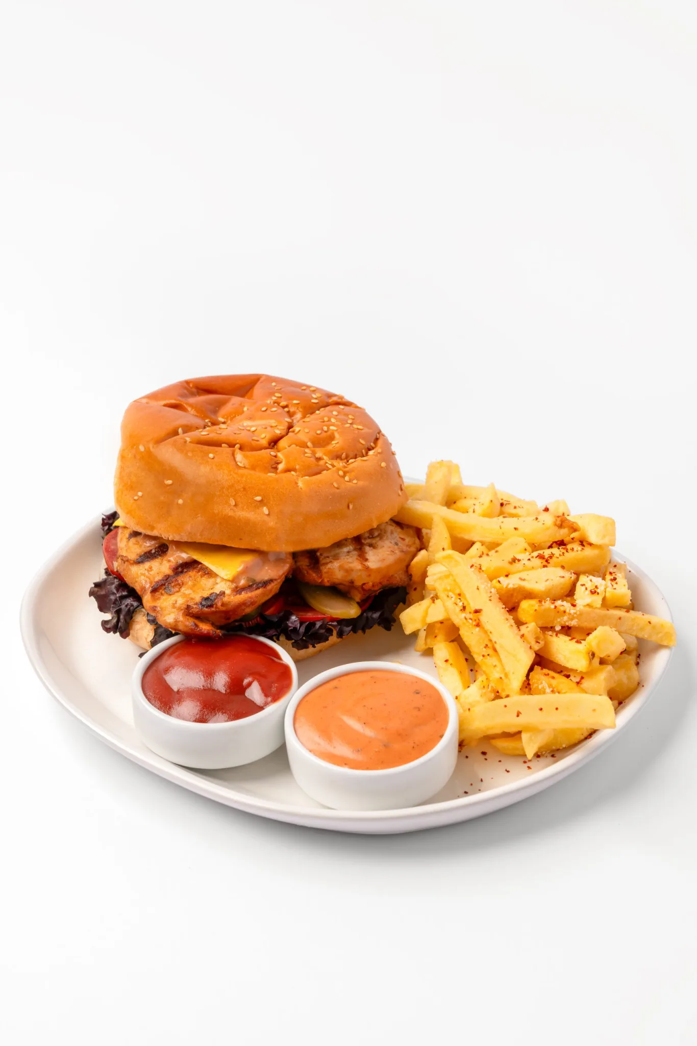 Grill chicken burger