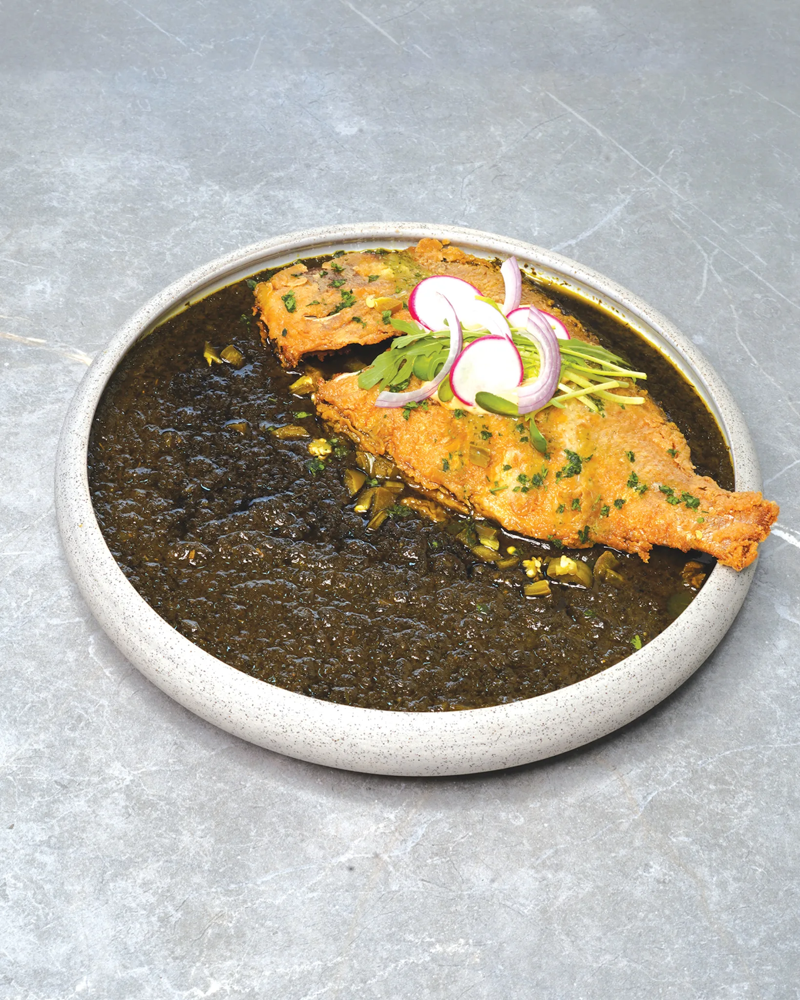 ماهی کوخو با سس قلیه