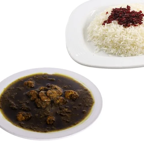 چلو خورشت قلیه میگو