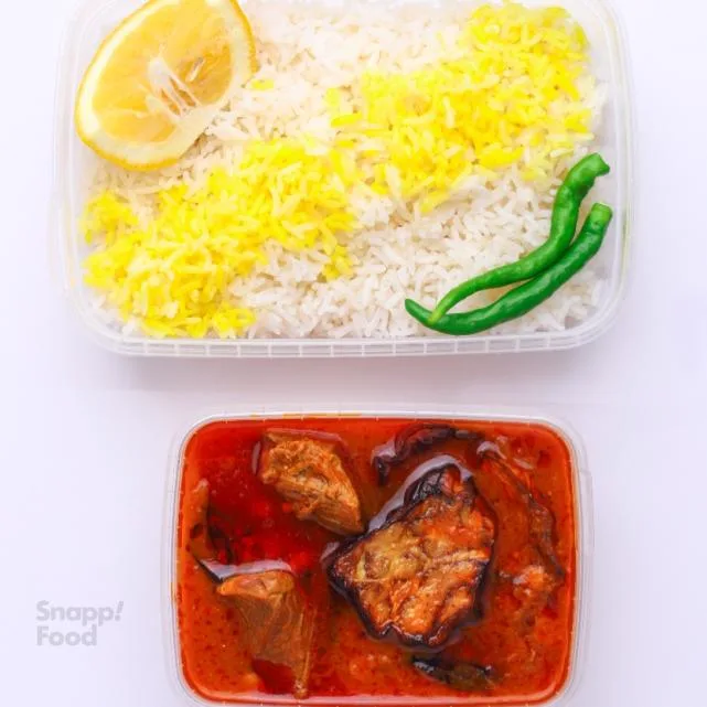 چلو خورشت قیمه بادمجان