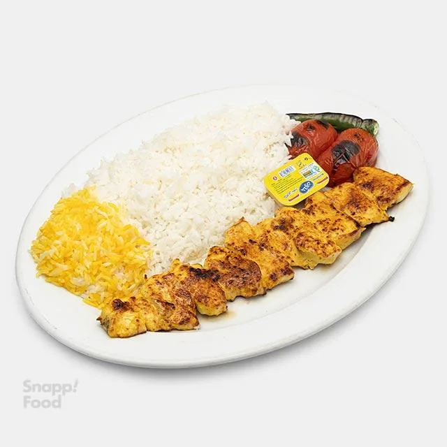 چلو جوجه کباب بی استخوان (سینه)