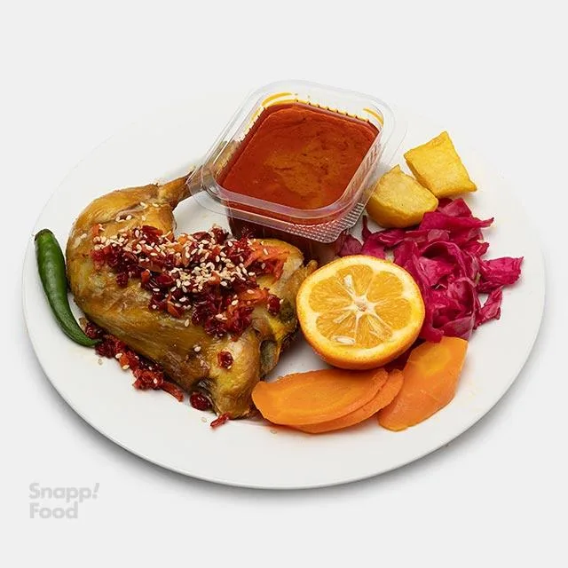 خوراک مرغ سرخ شده