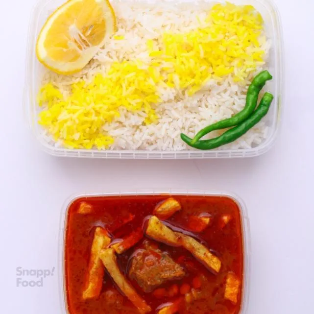 خورشت قیمه سیب زمینی (اضافه)