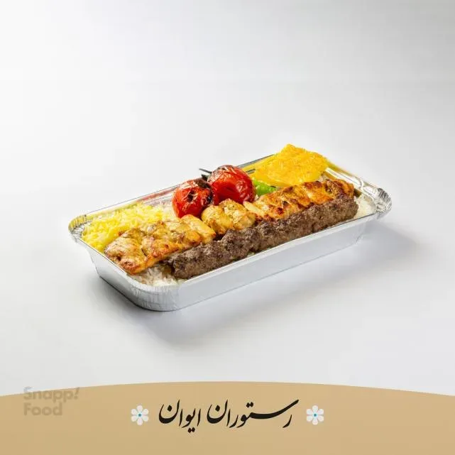 چلو کباب وزیری برنج ایرانی
